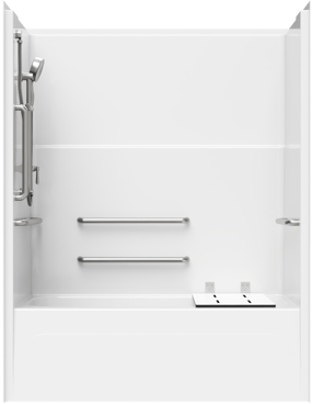 Single-Piece Tub Shower