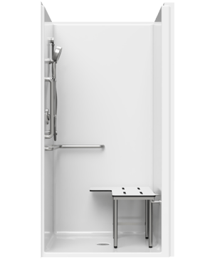 Single-Piece Transfer Shower with Return Flange