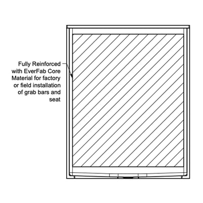 Single-Piece Roll-in Shower